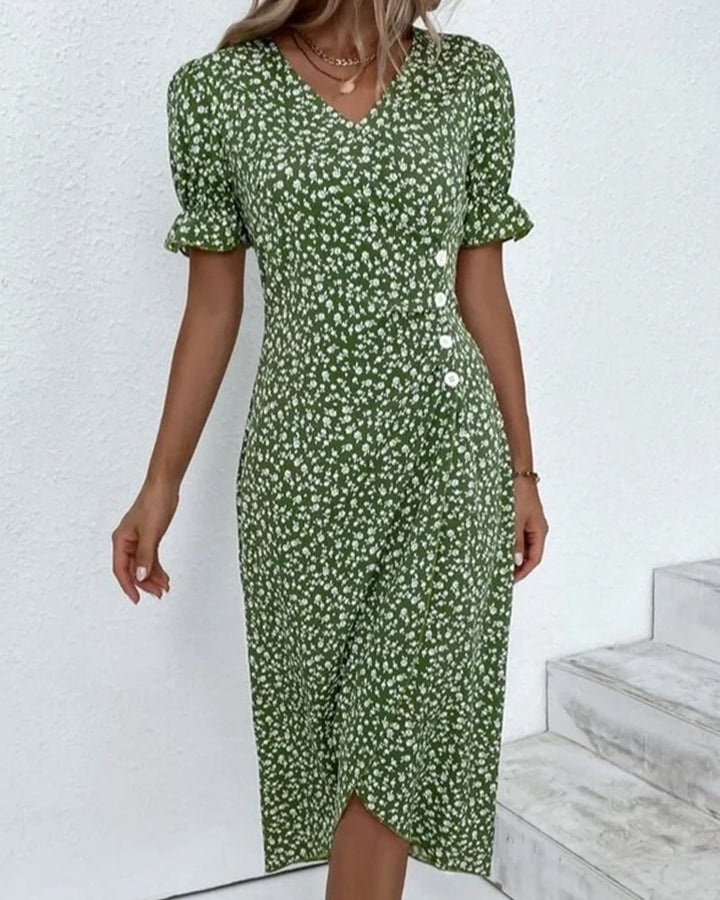 Alexandra - Floral dress with belly coverage