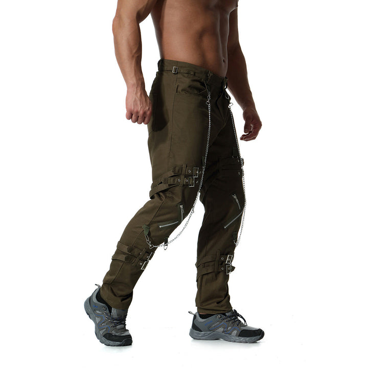 Stylish Men's Casual Pants with Trendy Zipper Accents