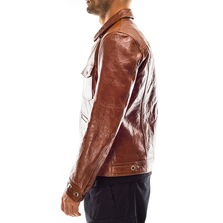 Stylish Men's Leather Pocket Lapel Jacket - Elevate Your Wardrobe!