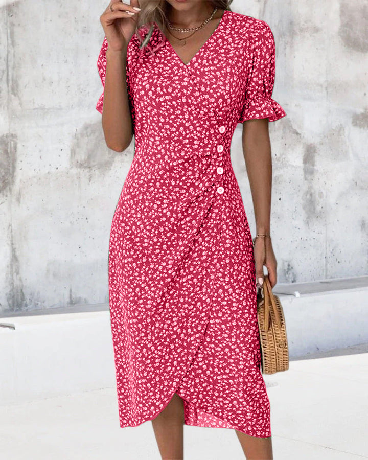 Alexandra - Floral dress with belly coverage