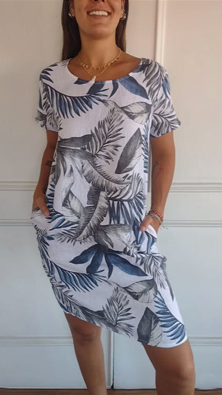 Annelym - Comfortable Round Neck Dress