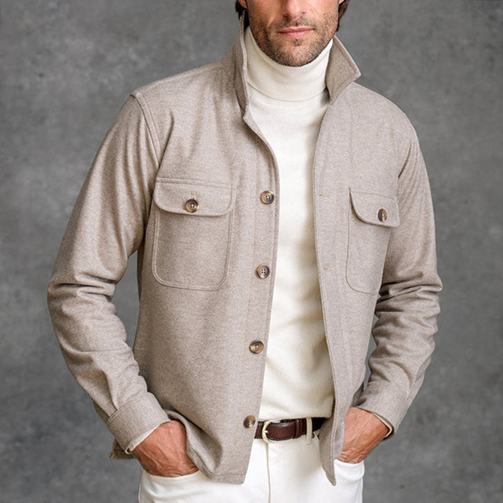 Men's Lapel Pocket Jacket Shirt241200972