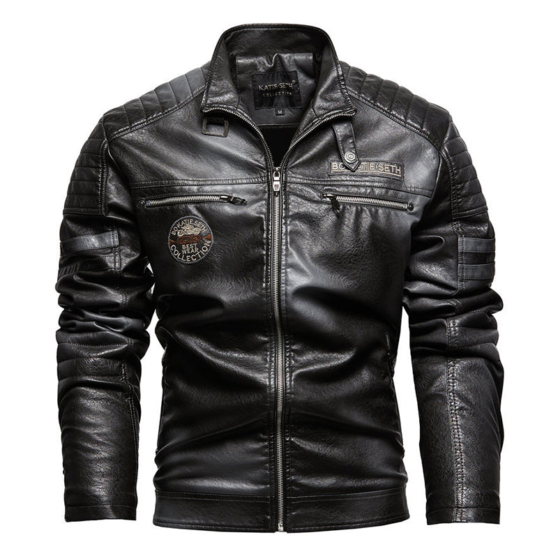 Men's Old Feeling Fleece Leather Jacket241200968