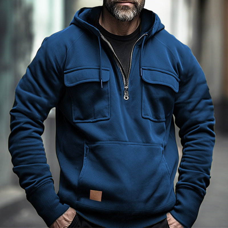 Men's Workman's Casual Multi-pocket Hoodie241200965