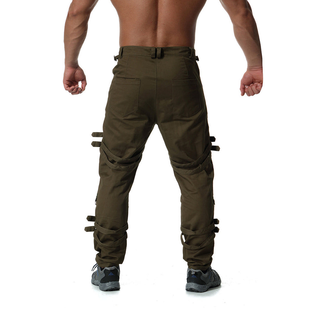 Stylish Men's Casual Pants with Trendy Zipper Accents