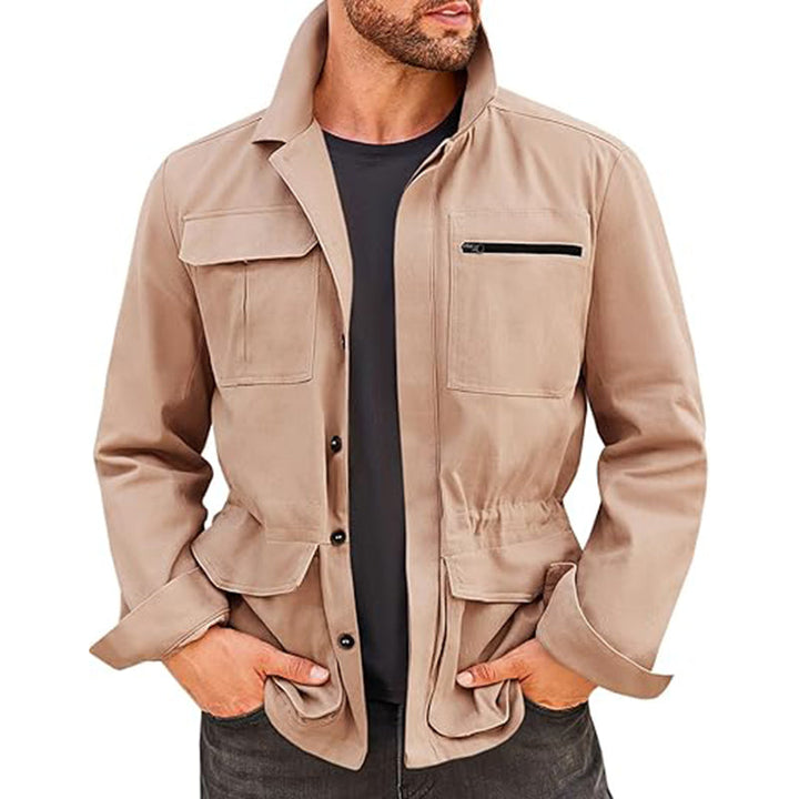 Stylish Men's Lightweight Windproof Jacket with Multiple Pockets