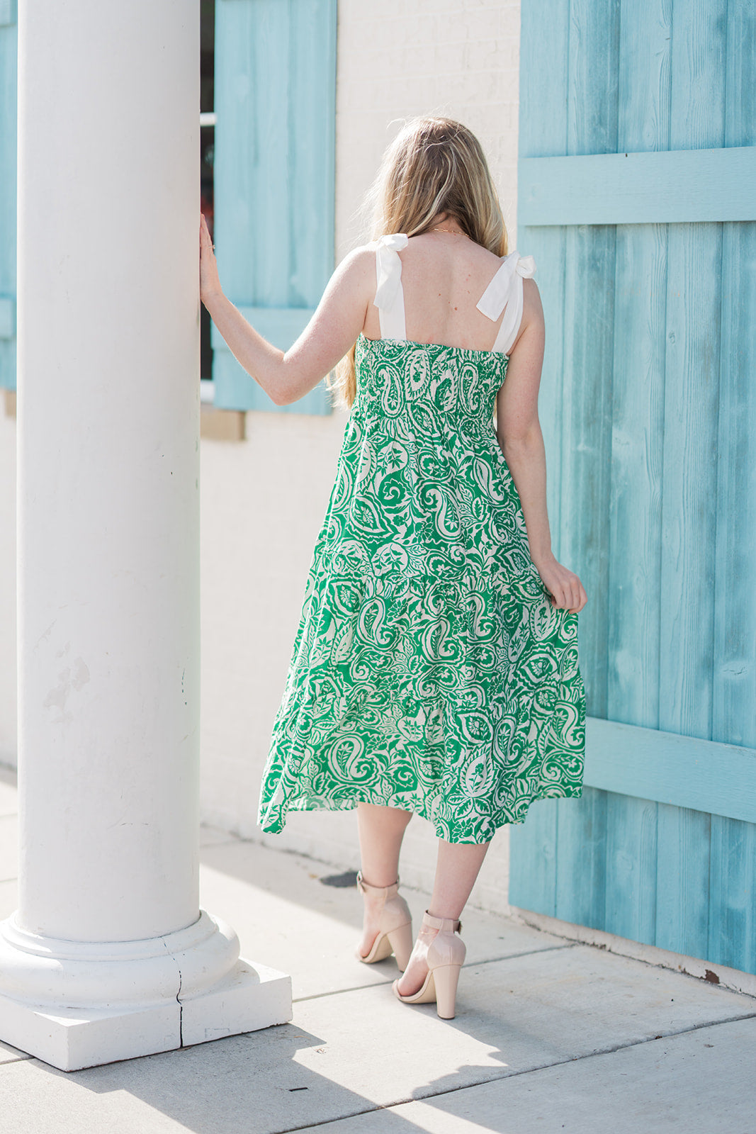 Verdant Paisley Maxi Dress