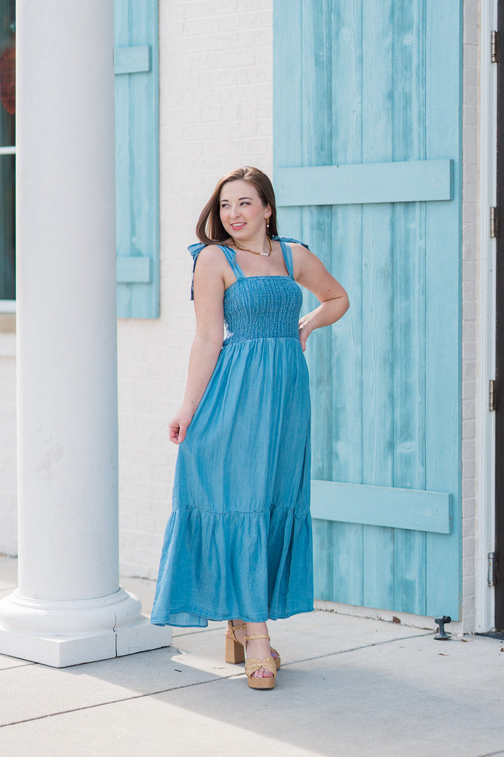 Bluebell Smocked Midi Dress