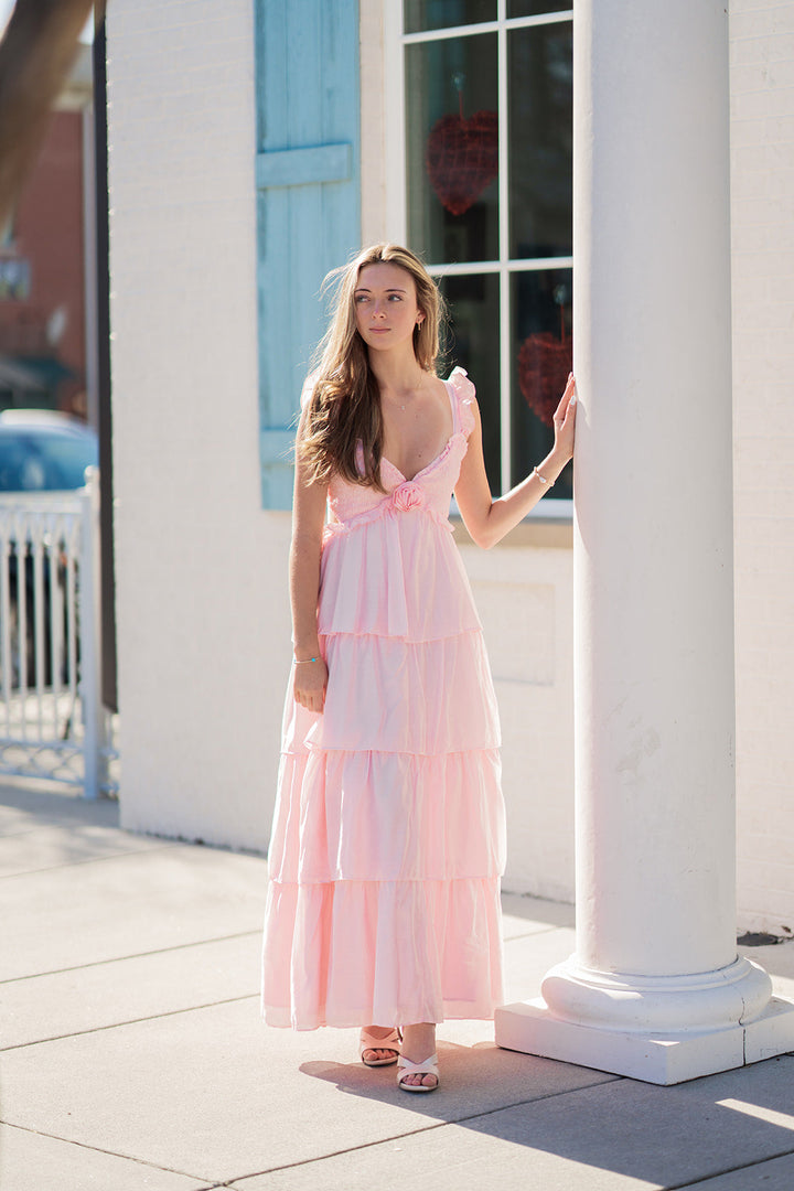 Petal Pirouette Midi Dress