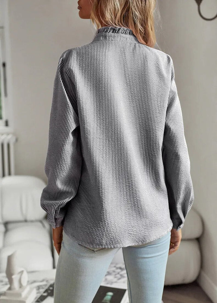 Lisbeth™ | Cuffed Collar Designed Elegant Long Sleeve Blouse