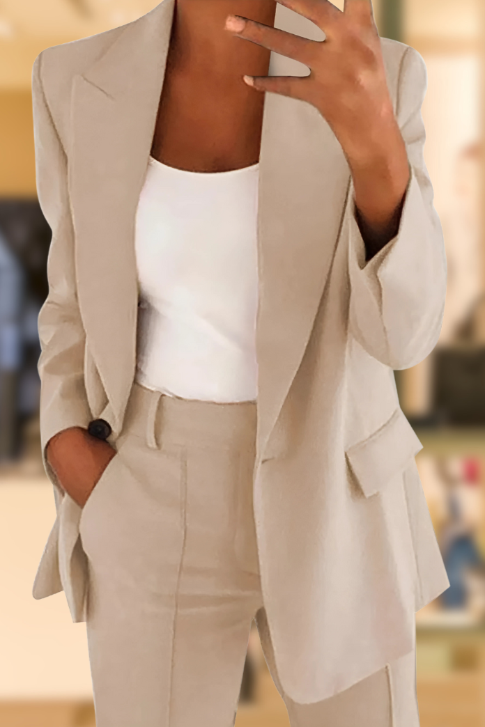Roseann - Lapel Slimming Suit