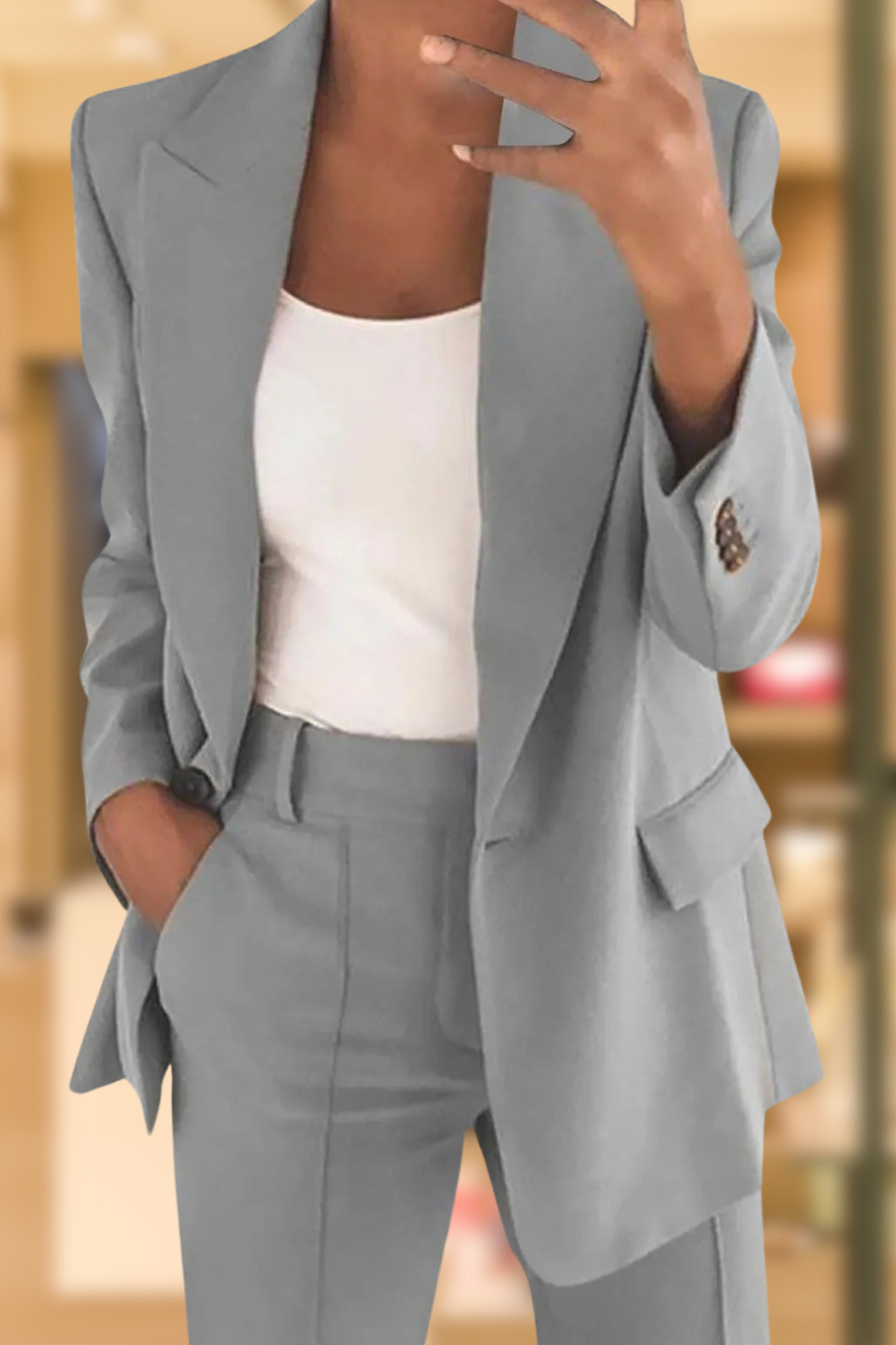 Roseann - Lapel Slimming Suit