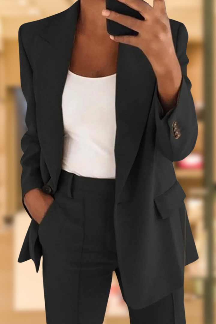 Roseann - Lapel Slimming Suit