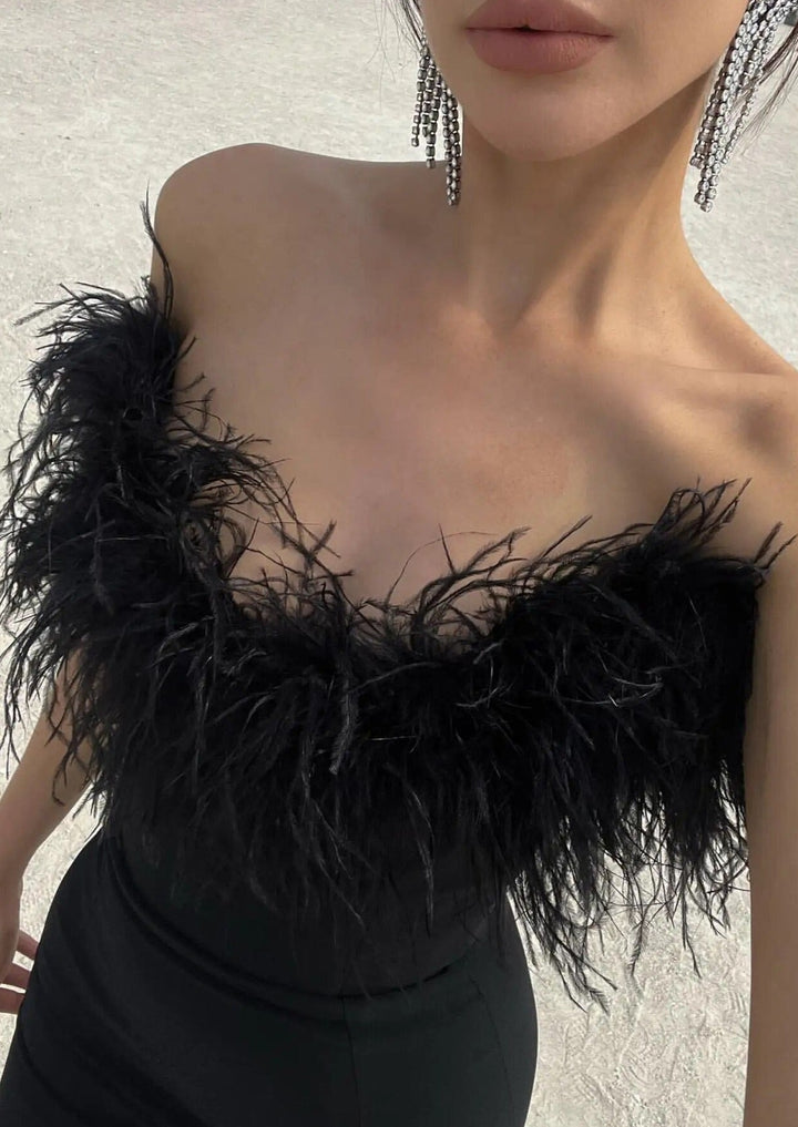 Anastasia | Luxurious Feather Dress