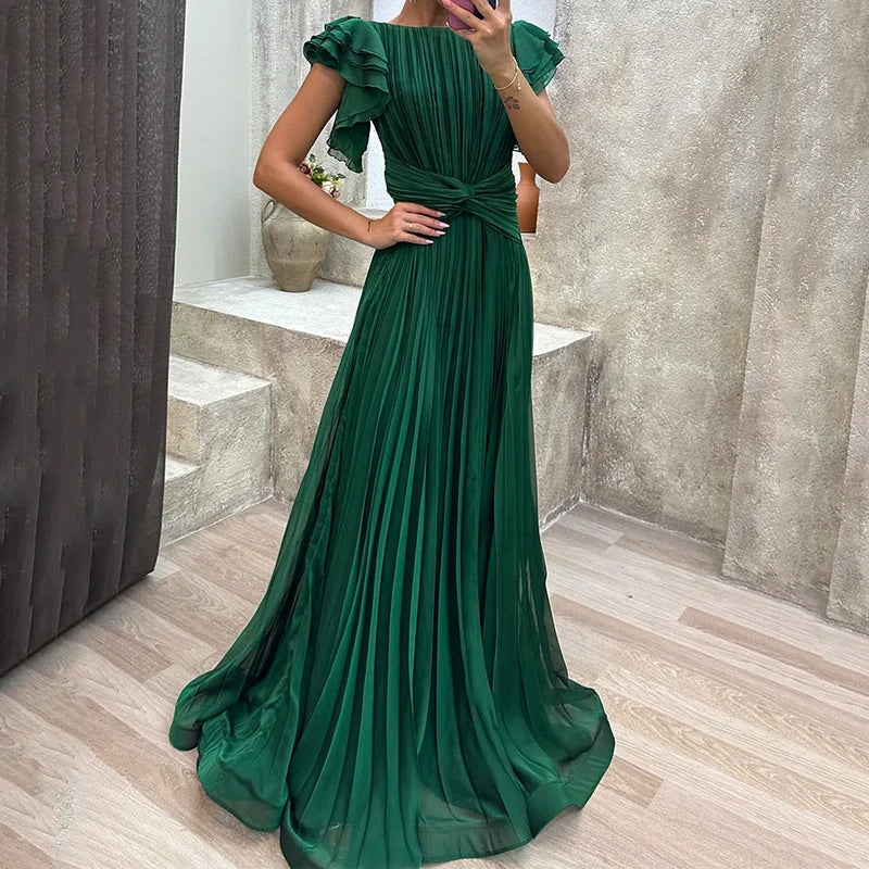 April | Pleated Evening Gown