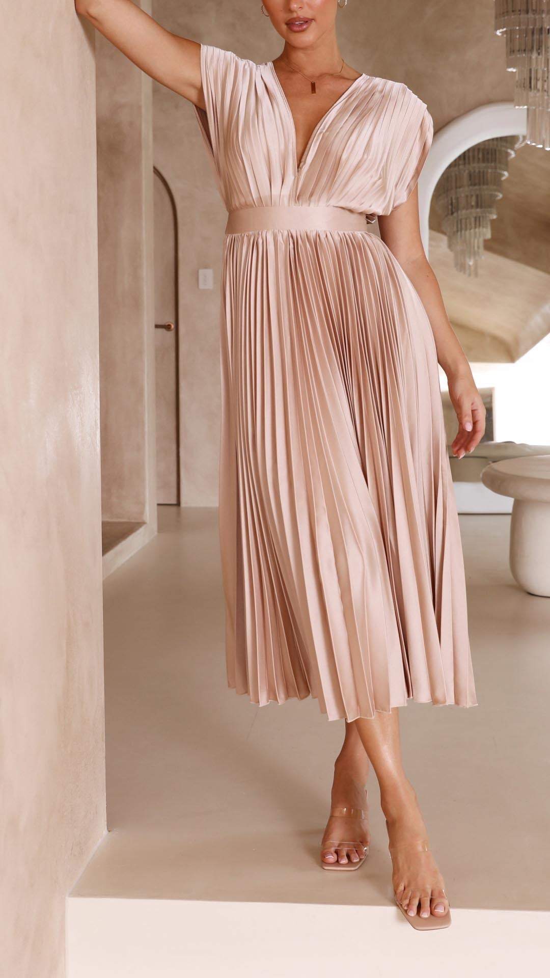 Emma | Deep V-Neck Maxi Dress