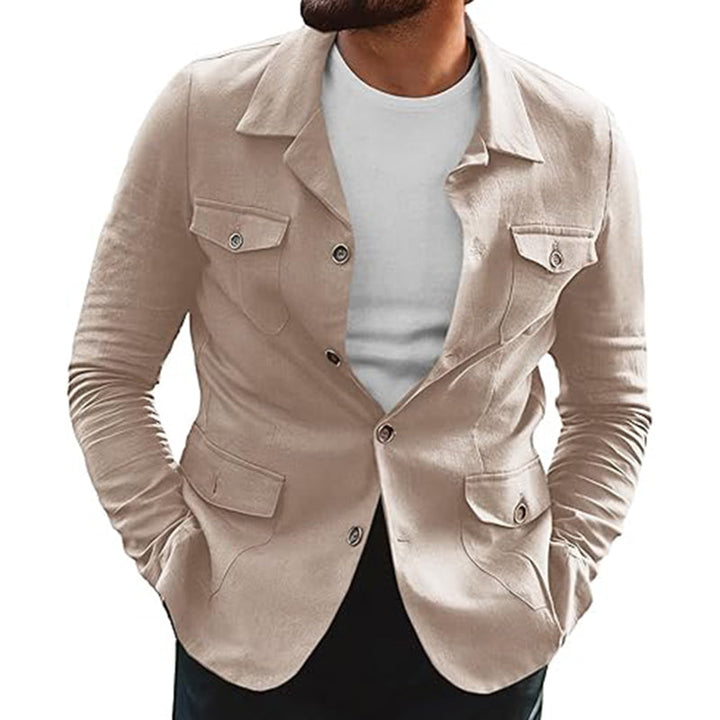 Stylish Men's Casual Fit Outdoor Jacket with Multiple Pockets