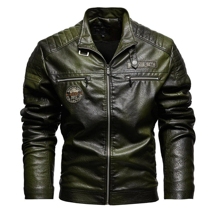 Men's Old Feeling Fleece Leather Jacket241200968