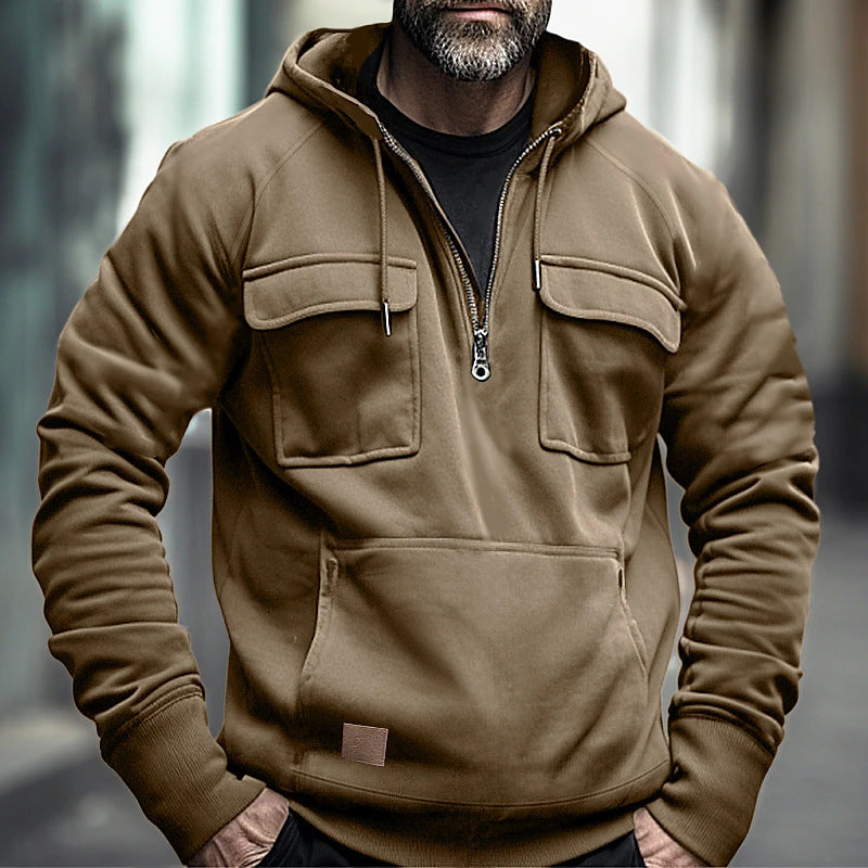 Men's Workman's Casual Multi-pocket Hoodie241200965