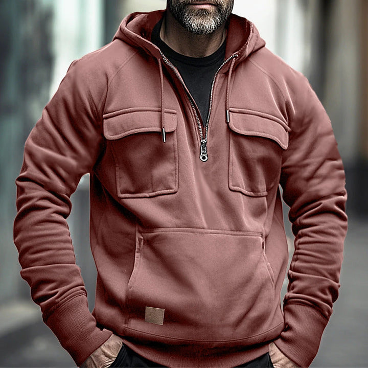 Men's Workman's Casual Multi-pocket Hoodie241200965