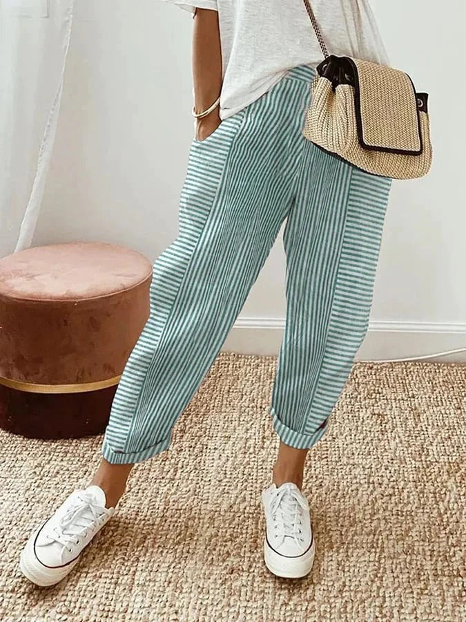 Amel™ | Striped Linen Pants