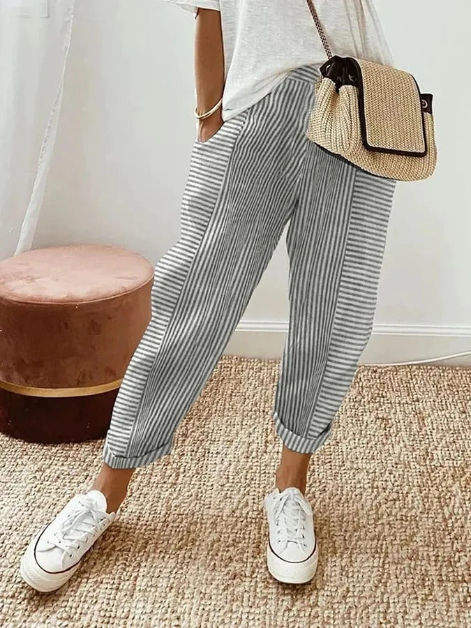 Amel™ | Striped Linen Pants
