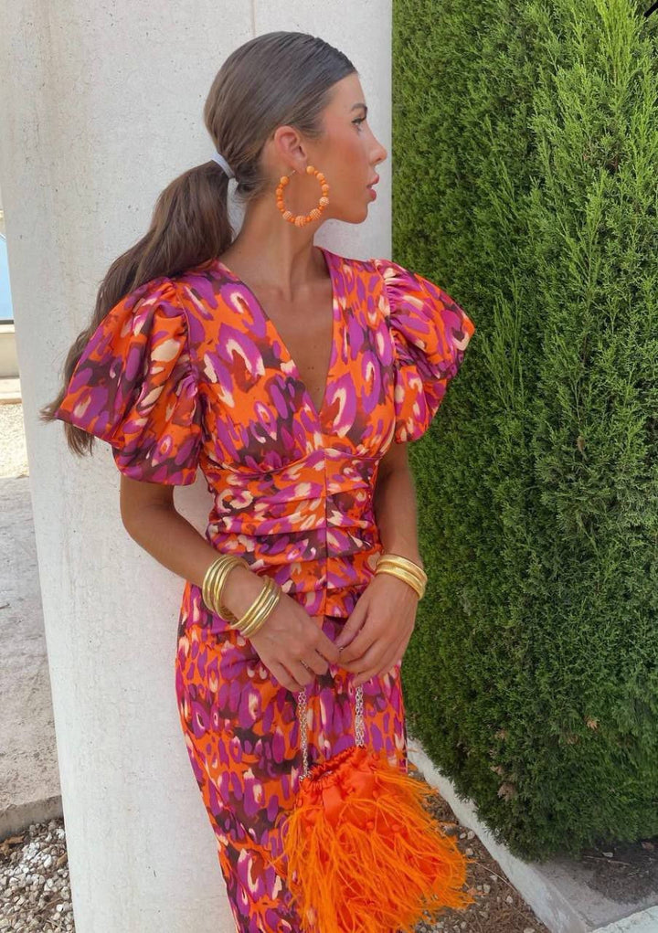 Camille | Puff Sleeves Dress
