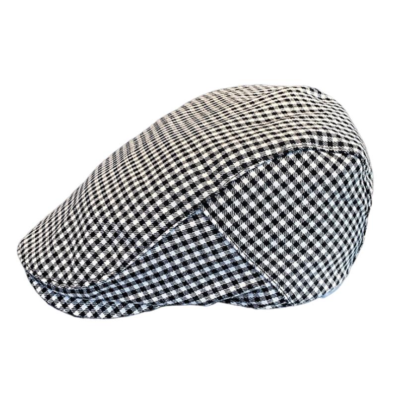 Men's Vintage British Houndstooth Beret 85940921M