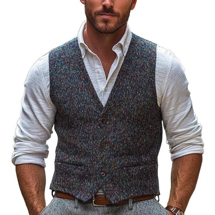 Men's Fashionable All-match V-neck Knitted Vest 48006756F