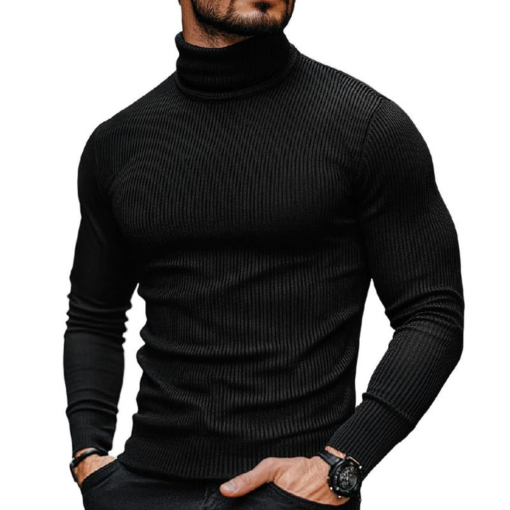 Men's Classic Versatile Turtleneck Ribbed Bottoming Long-sleeved T-shirt 88081235F