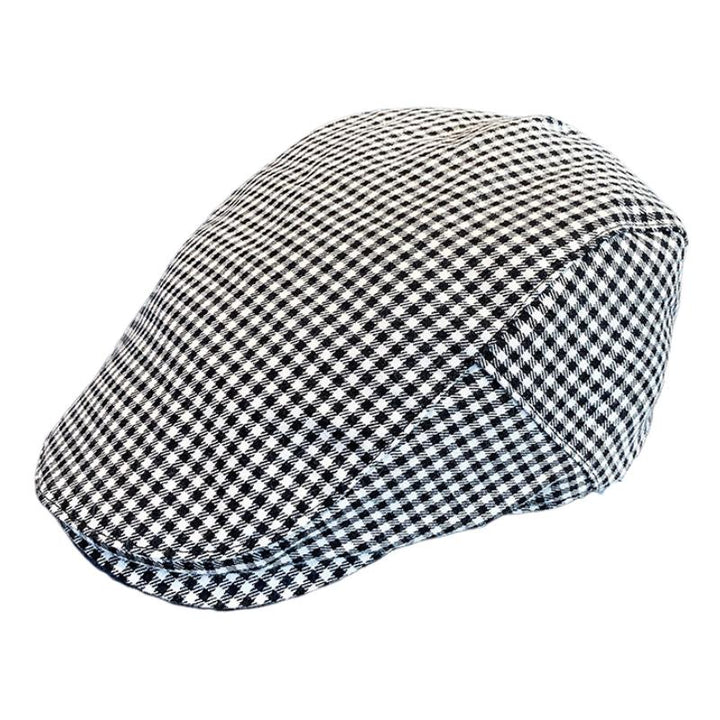 Men's Vintage British Houndstooth Beret 85940921M