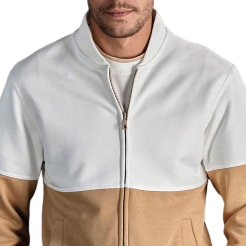 Men's Casual All-match Colorblock Baseball Jacket 65456554F