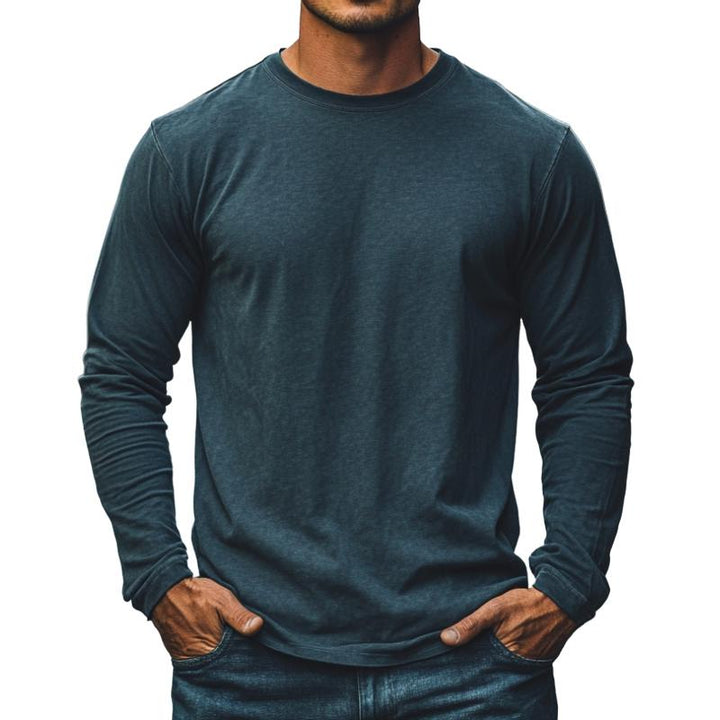 Men's Classic Versatile Casual Long Sleeve T-Shirt 99946548F