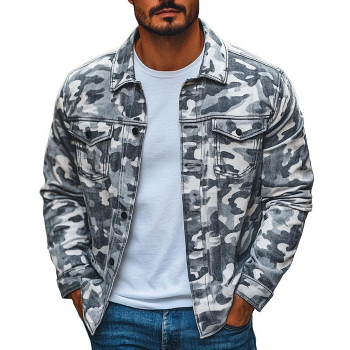 Men's Casual Outdoor Camouflage Lapel Loose Shirt Jacket 16331090M