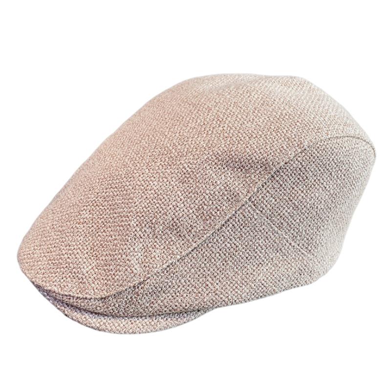 Men's Vintage Front Cotton Linen Beret 60758421M