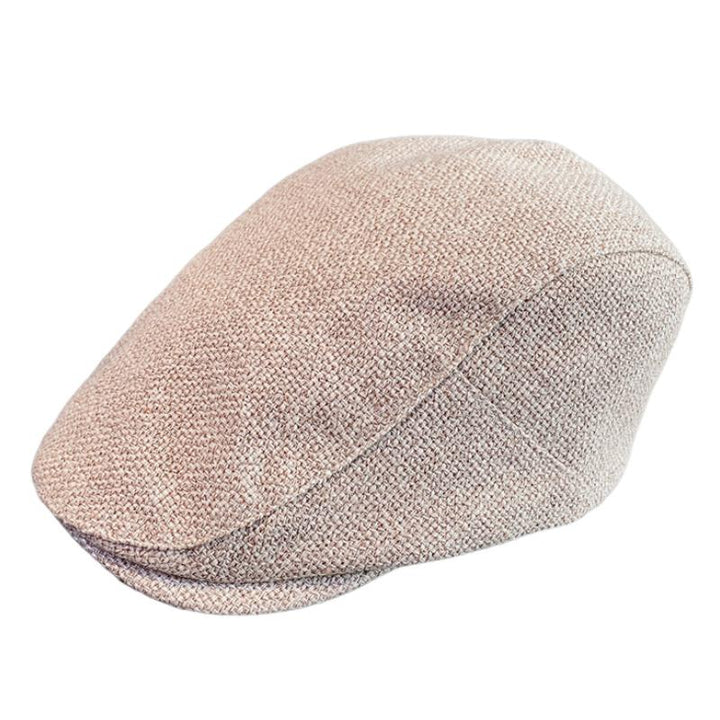 Men's Vintage Front Cotton Linen Beret 60758421M