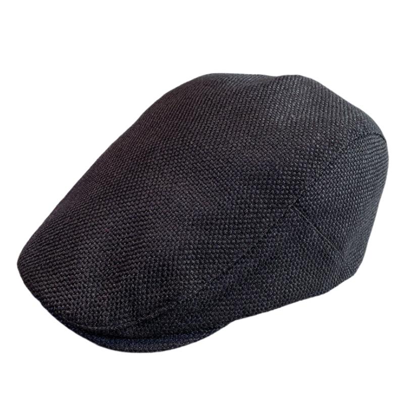 Men's Vintage Front Cotton Linen Beret 60758421M