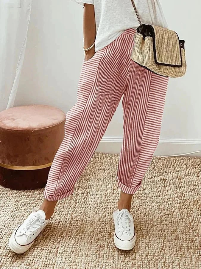Amel™ | Striped Linen Pants